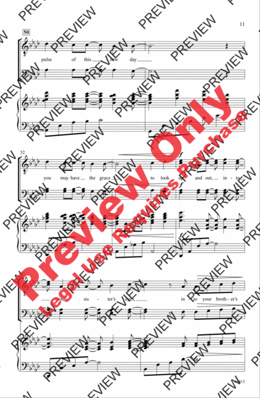 On the Pulse of Morning Men's Choir scores gallery preview page 11