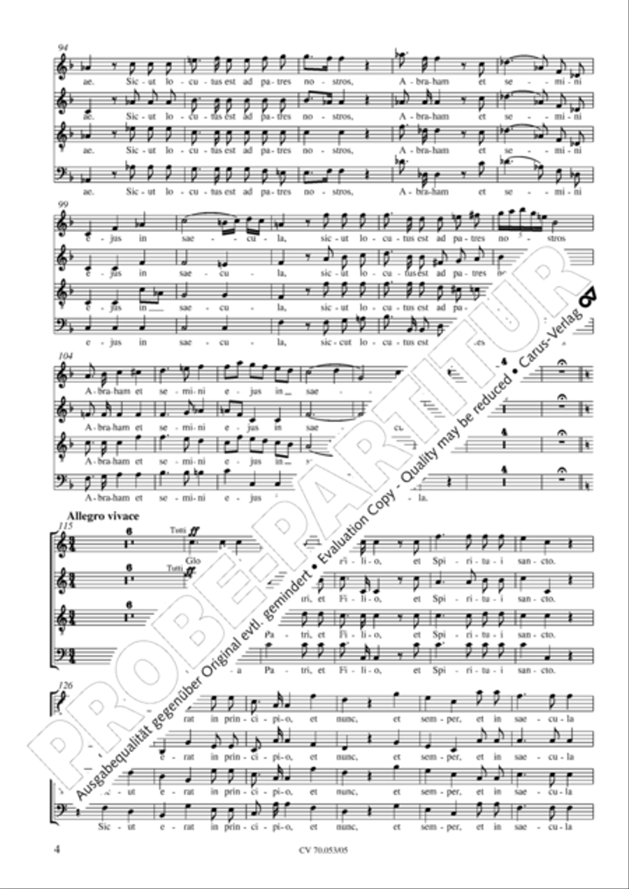 Magnificat in C major 4-Part scores gallery preview page 5
