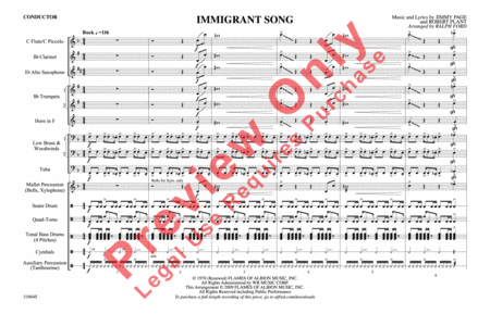 Immigrant Song (score only)