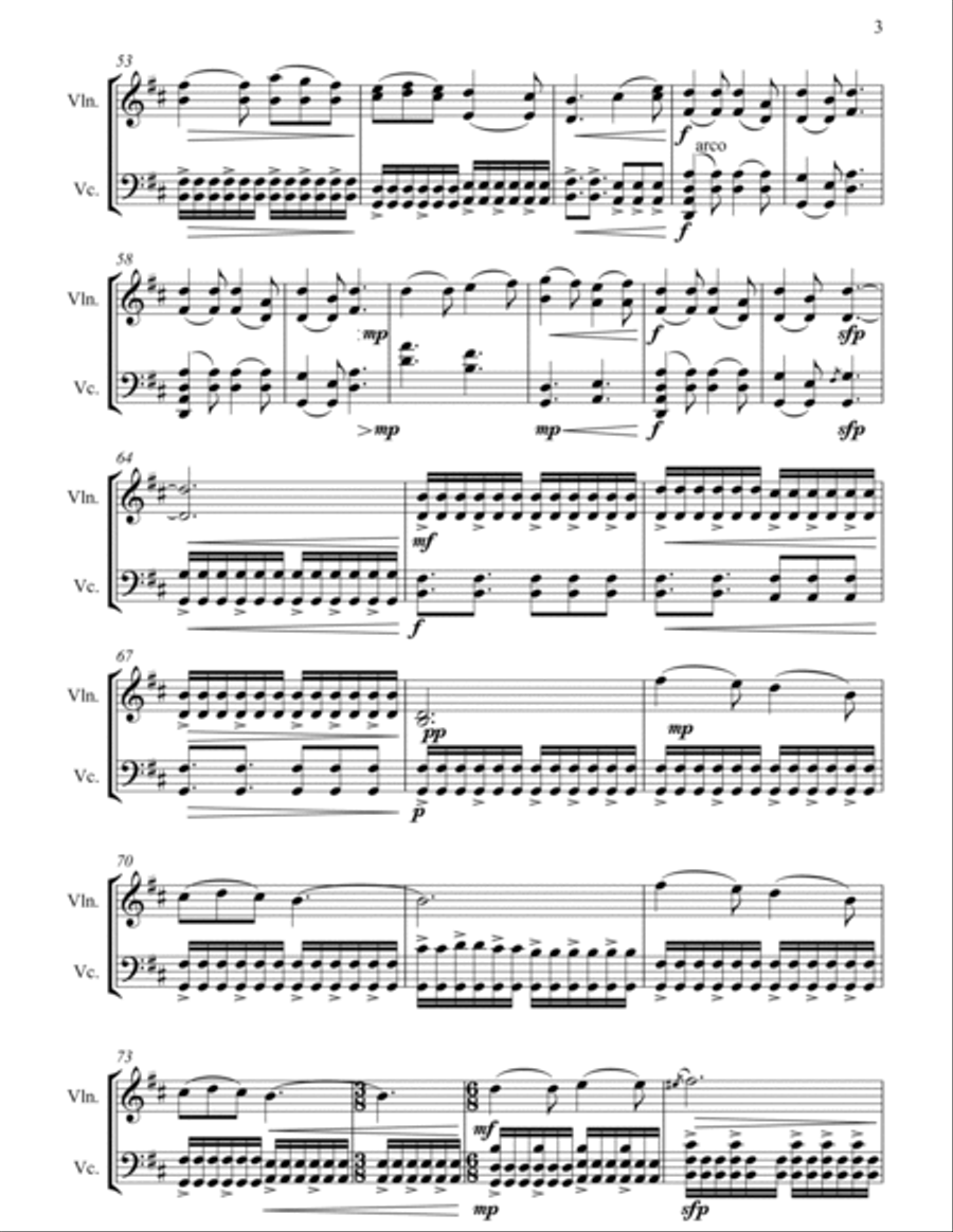 We Three Kings - Full Length Violin & Cello Arrangement in a Folk Music style by The Chapel Hill Duo String Duet scores gallery preview page 4