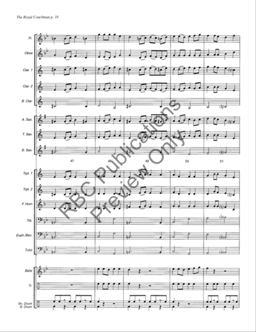 Royal Coachman Royal Coachman Concert Band scores gallery preview page 13