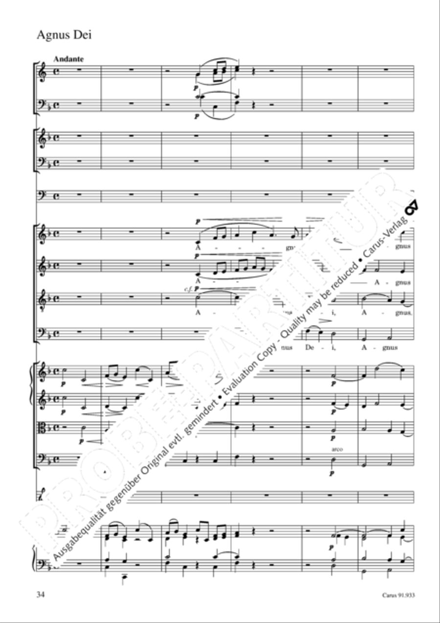 Missa carminum 4-Part scores gallery preview page 37