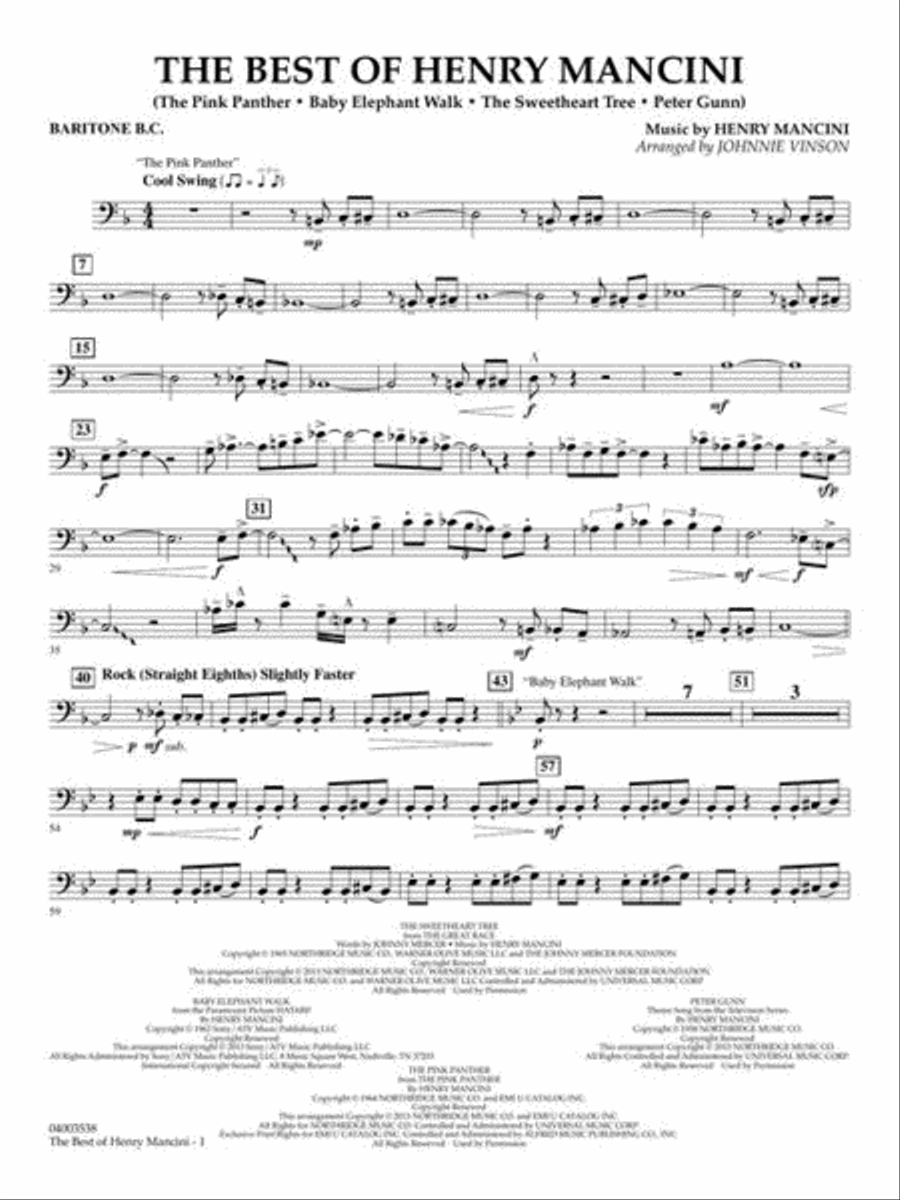 The Best of Henry Mancini Concert Band scores gallery preview page 6