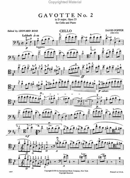 Gavotte No. 2, Op. 23