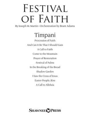 Book cover for Festival of Faith - Timpani