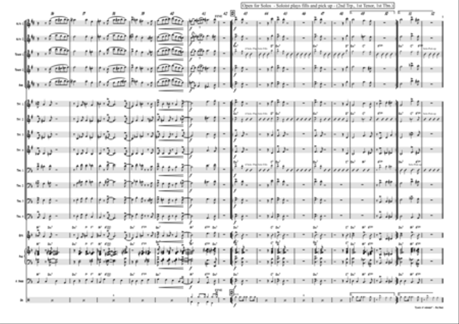 Clinch at midnight - Charleston/Two Step - Big Band Jazz Ensemble scores gallery preview page 3