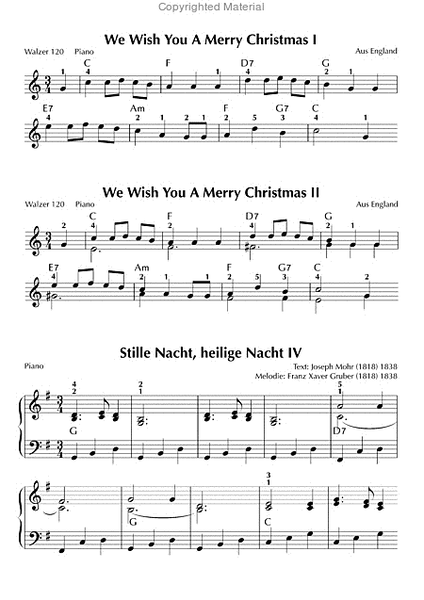 Die Taste Winterlieder / Weihnachtslieder fur Keyboard (Klavier) - Anfanger und Fortgeschrittene