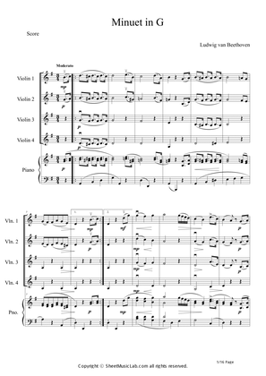 Book cover for Minuet in G major
