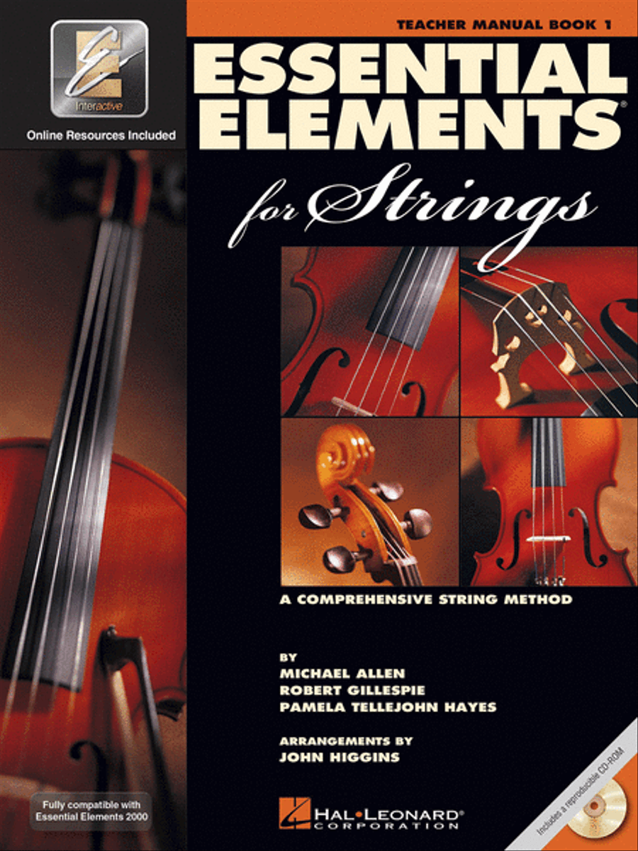 Book cover for Essential Elements for Strings – Book 1 with EEi