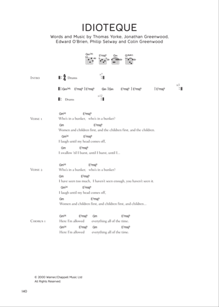 Radiohead Complete Guitar scores gallery preview page 4