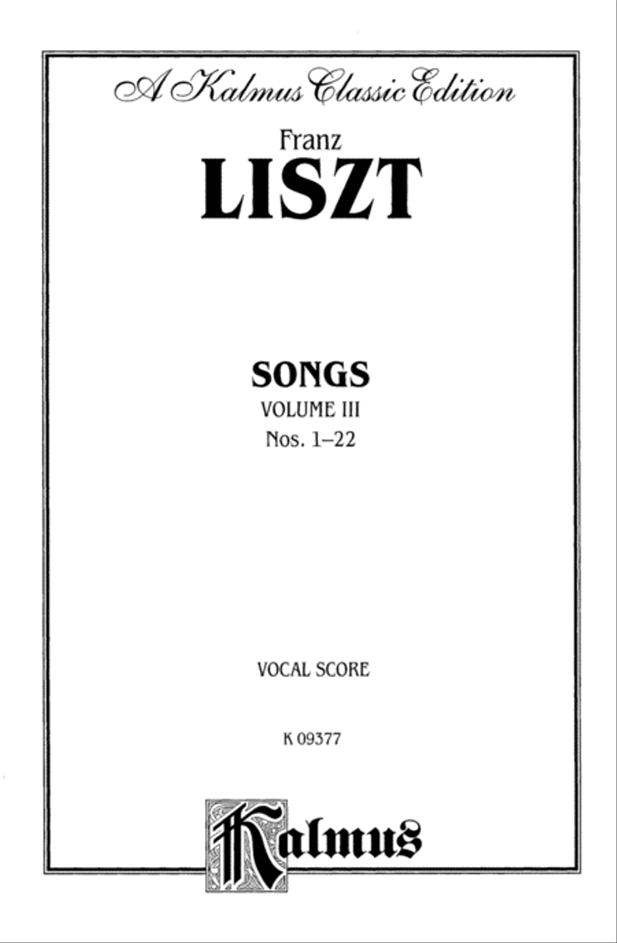 Songs, Volume 3