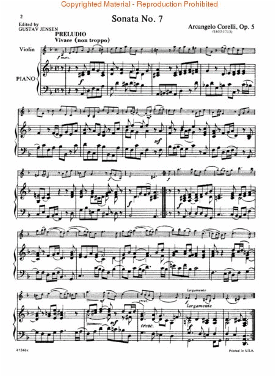 Twelve Sonatas, Op. 5 – Volume 2 Violin Solo scores gallery preview page 3