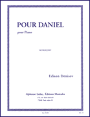 Book cover for Pour Daniel (piano Solo)