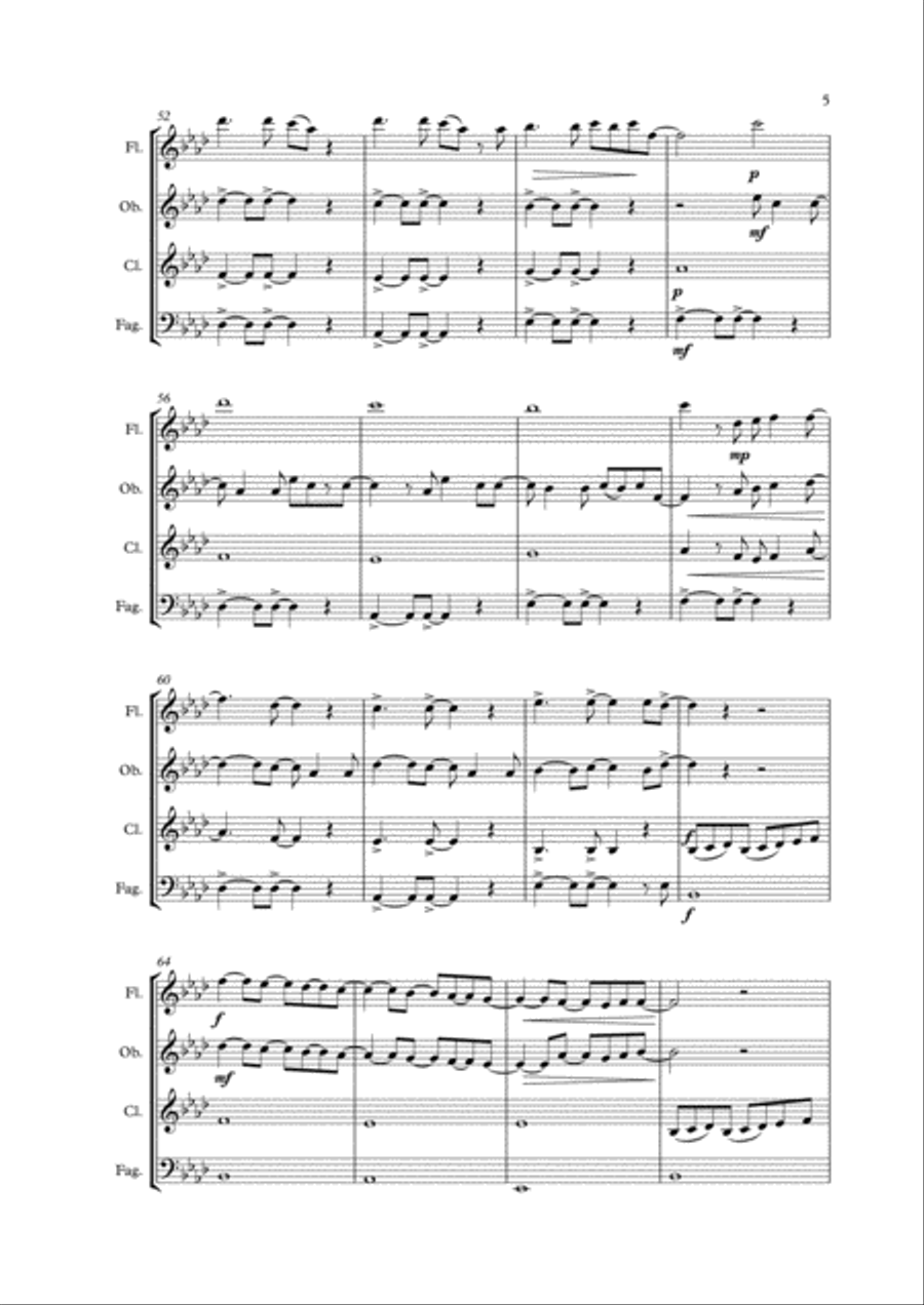 All Of Me Woodwind Quartet scores gallery preview page 6