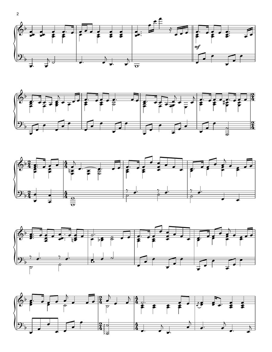 Rainbow Piano Solo scores gallery preview page 2