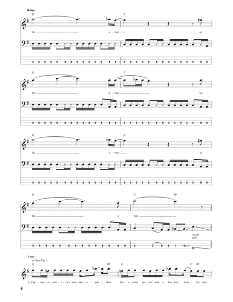Paradise City Guitar Tablature scores gallery preview page 6
