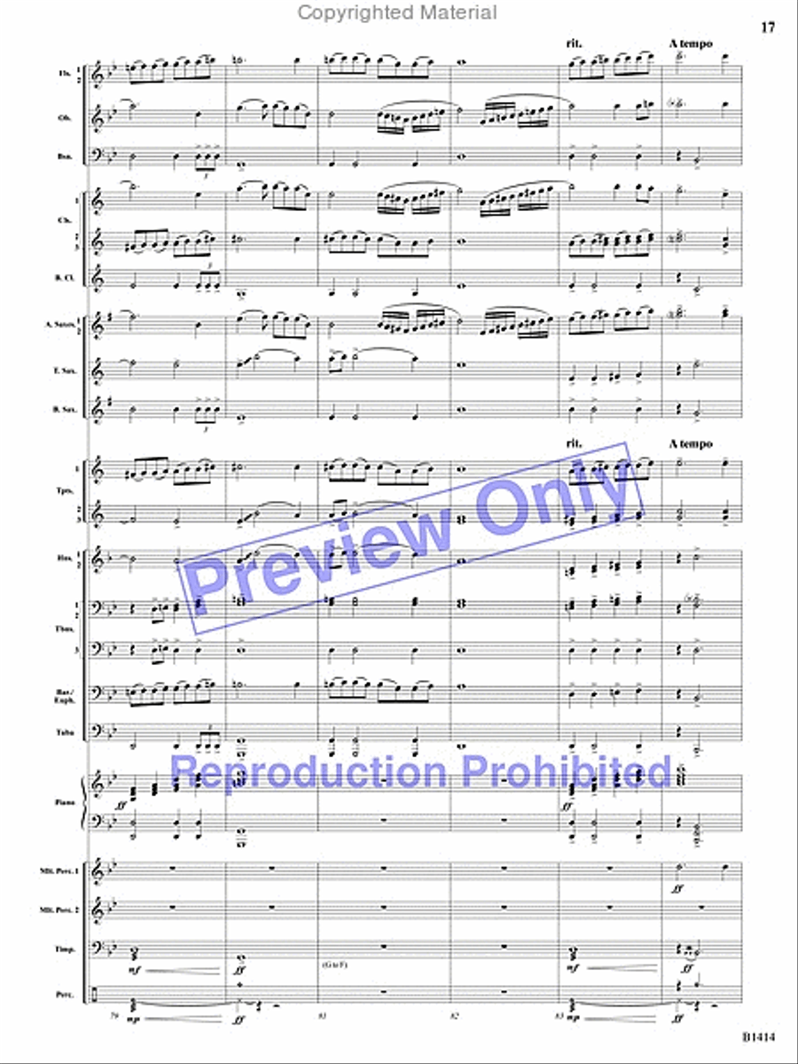 Kindred Spirits Concert Band scores gallery preview page 15