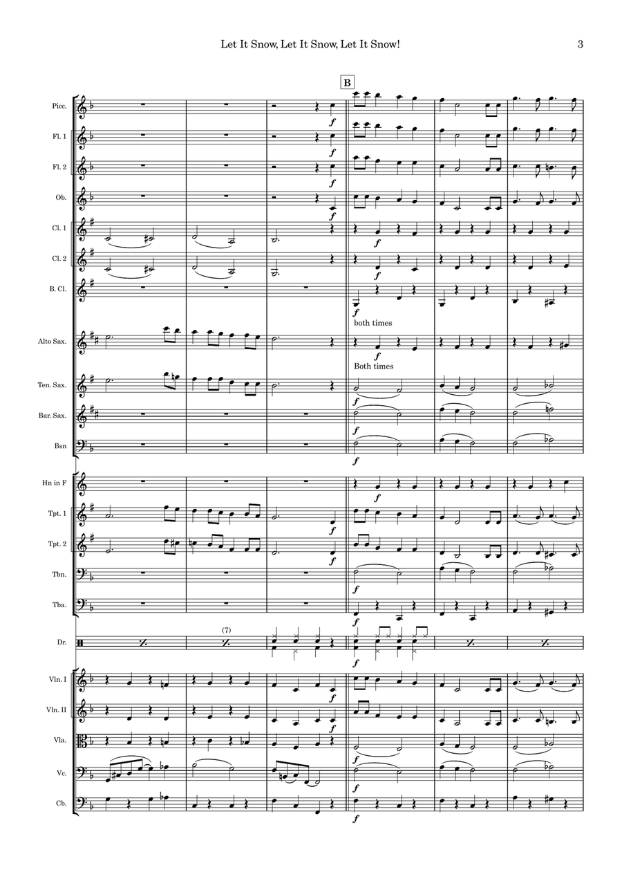Let It Snow! Let It Snow! Let It Snow! Full Orchestra scores gallery preview page 3