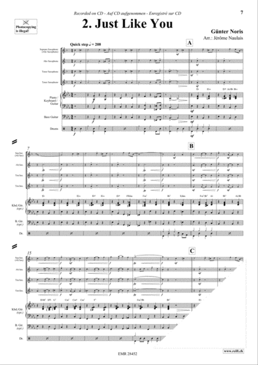 Let's Dance Volume 3 Let's Dance Volume 3 Saxophone Quartet scores gallery preview page 4
