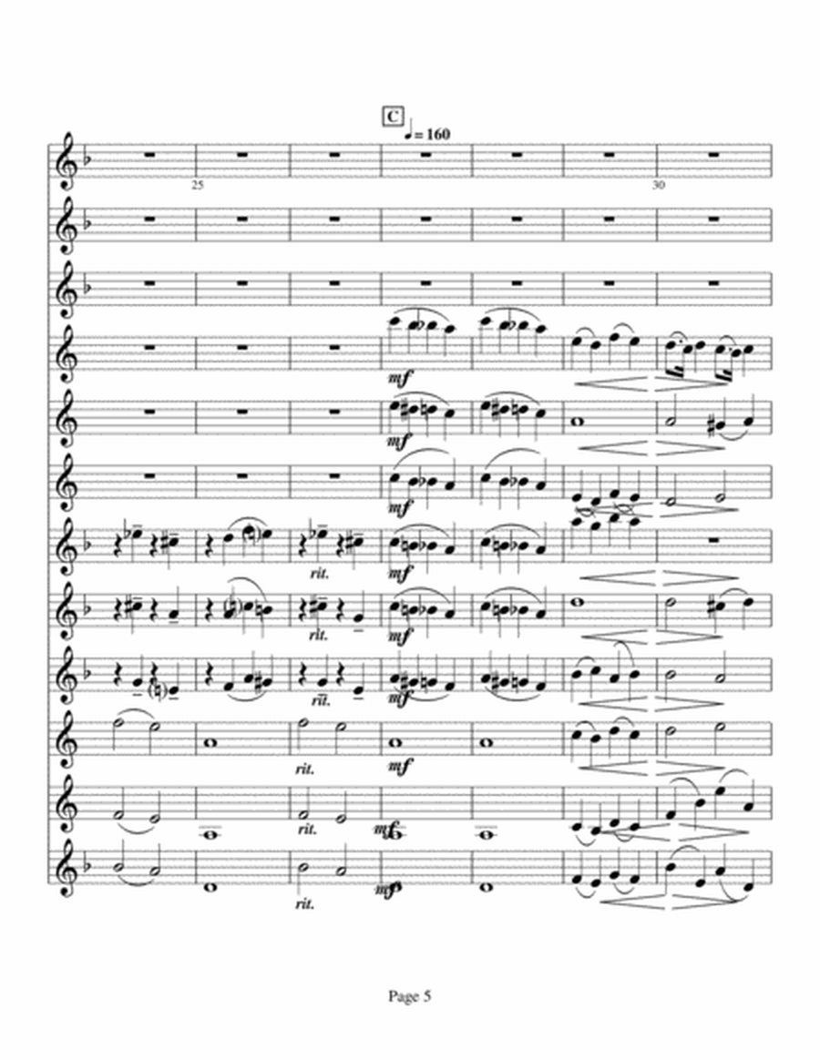 Saxophone Festival Series Rachmaninoff's prelude in C minor for Sax Choir (original in C# minor)