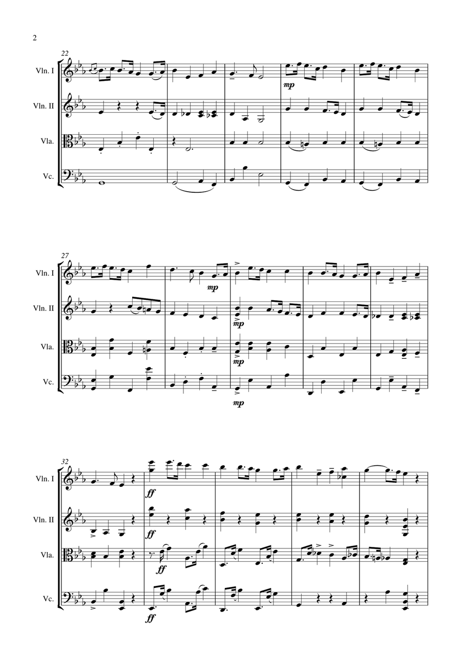 Country Gardens Country Gardens String Quartet scores gallery preview page 2