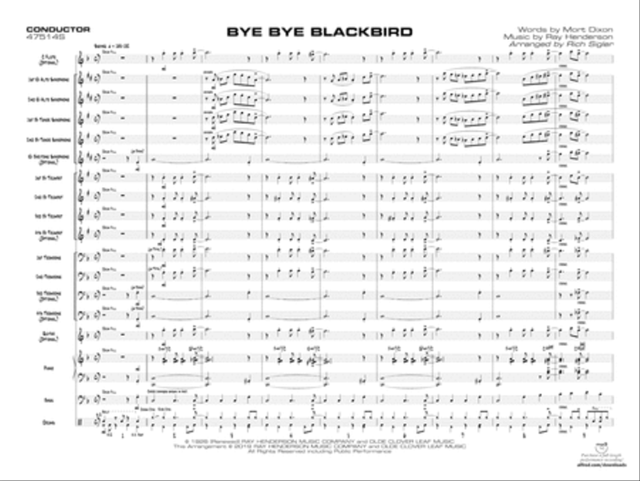 Bye Bye Blackbird: Score Jazz Ensemble scores gallery preview page 3