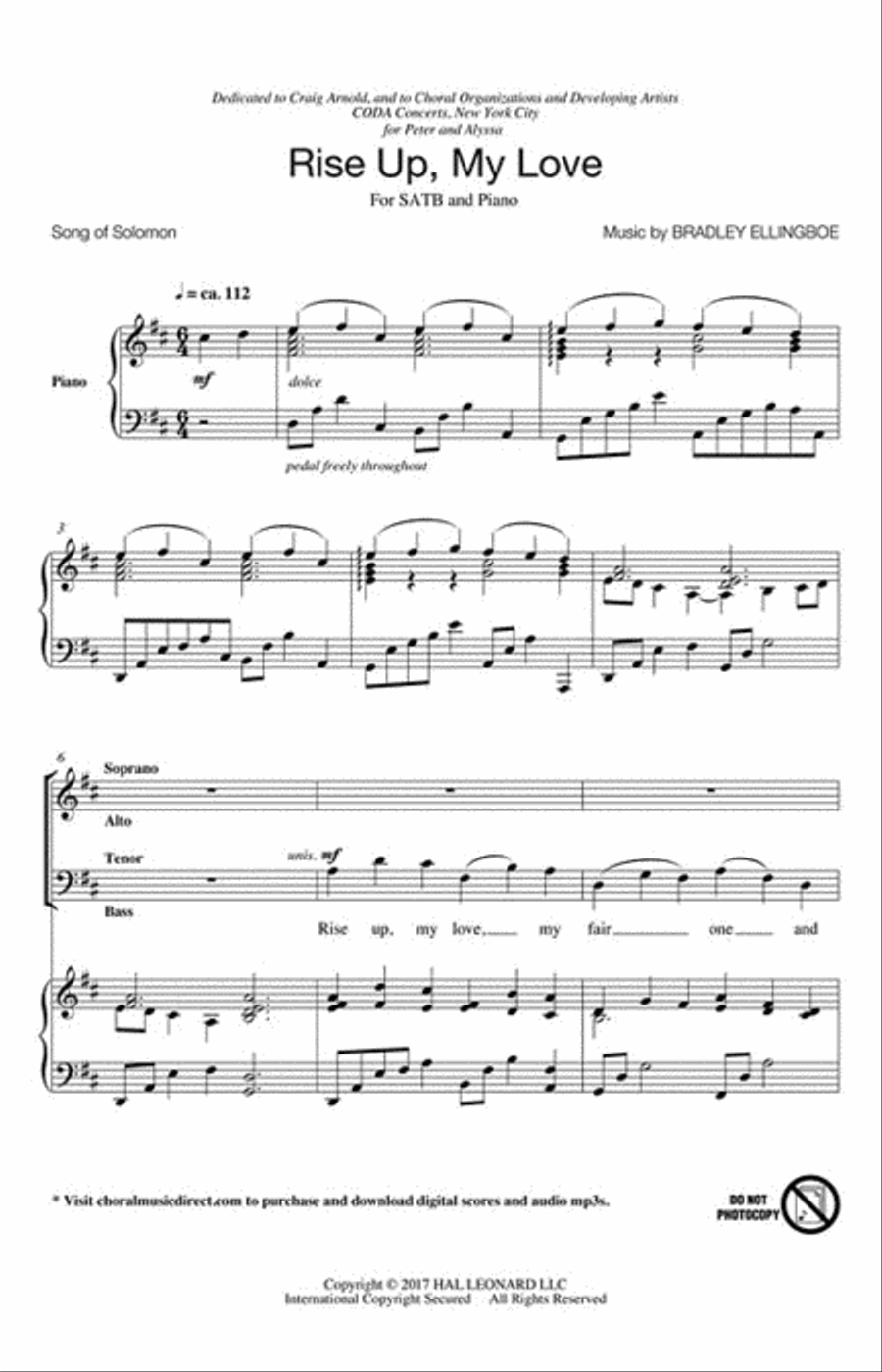 Rise Up, My Love 4-Part scores gallery preview page 2