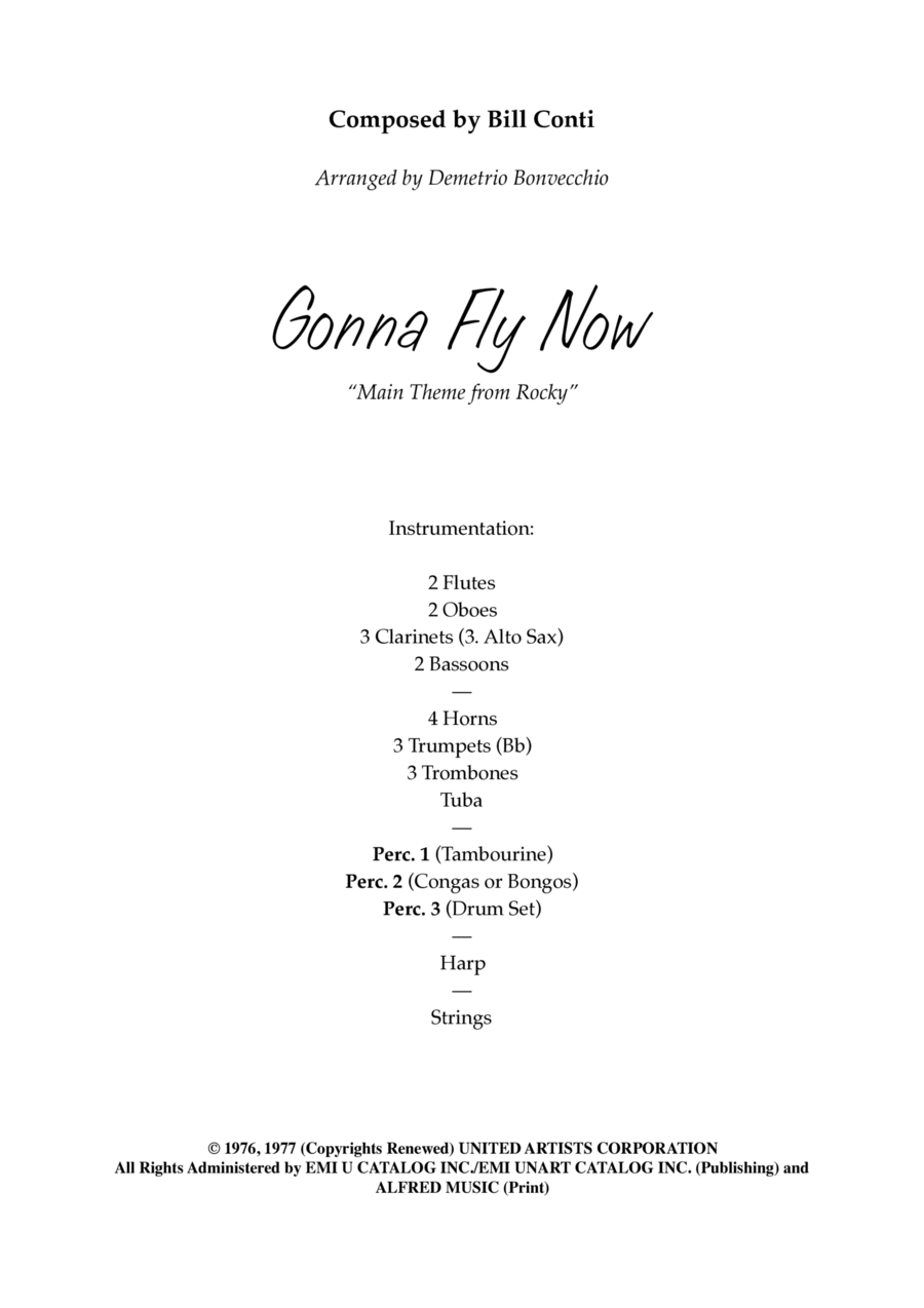 Gonna Fly Now Gonna Fly Now Full Orchestra scores gallery preview page 1