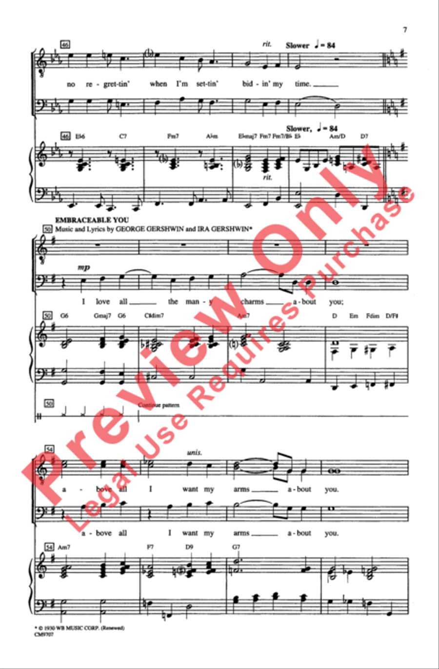 Gershwin Showcase Gershwin Showcase Men's Choir scores gallery preview page 7