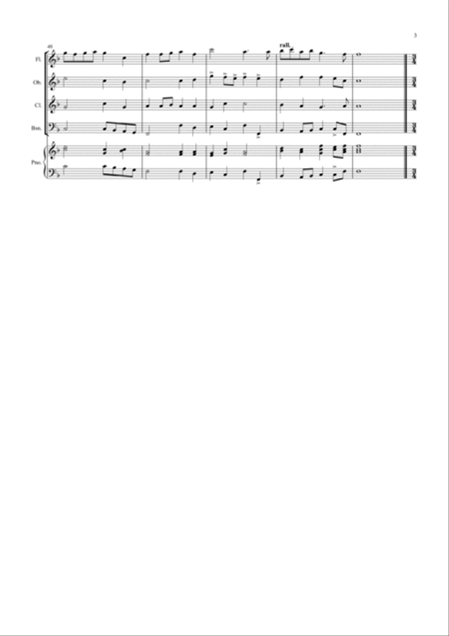 2 Classical Favourites for Wind Quartet (volume three) Woodwind Quartet scores gallery preview page 3