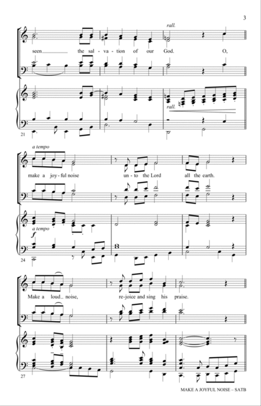 Make A Joyful Noise - The Coronation Anthem (for SATB and Organ) 4-Part scores gallery preview page 3
