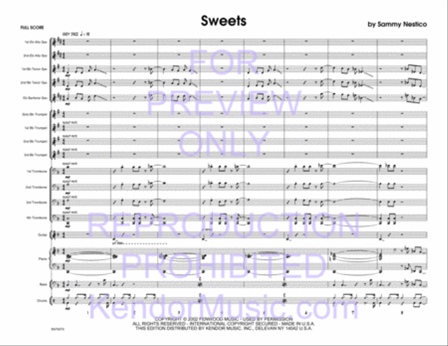 Sweets (Full Score) Jazz Ensemble scores gallery preview page 2