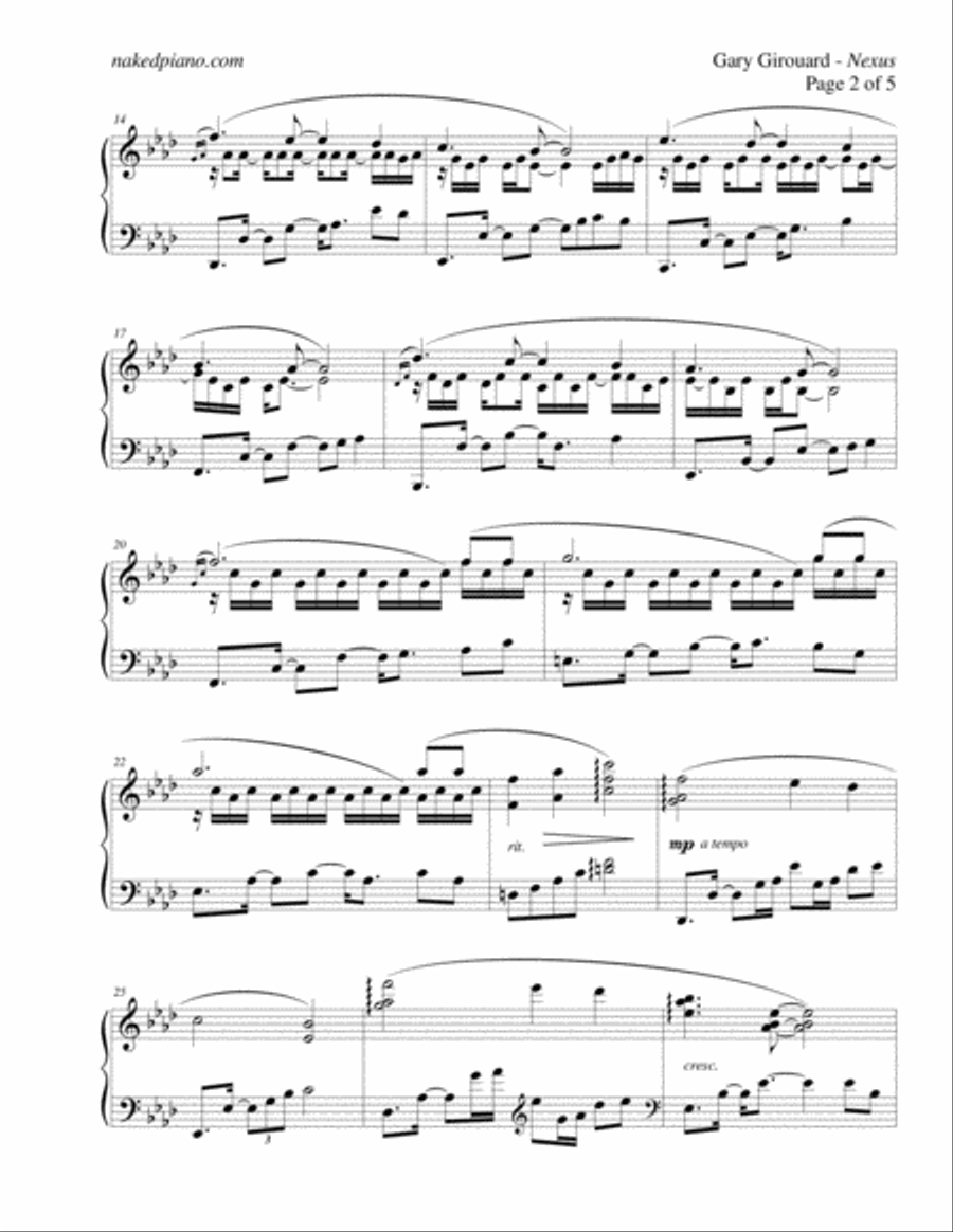 Nexus Piano Solo scores gallery preview page 2