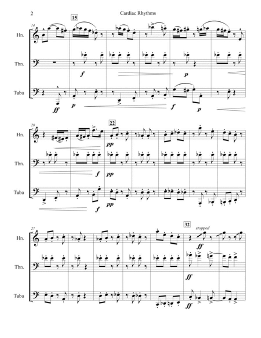 Cardiac Rhythms Brass Ensemble scores gallery preview page 5
