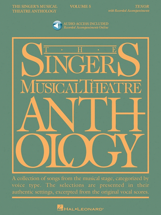 Book cover for Singers Musical Theatre Anth V5 Tenor Book/Online Audio
