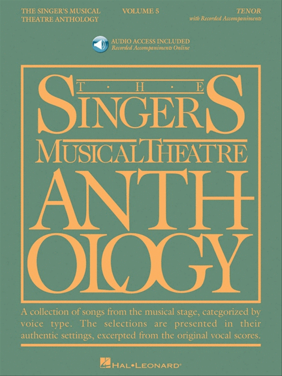 Book cover for Singers Musical Theatre Anth V5 Tenor Book/Online Audio