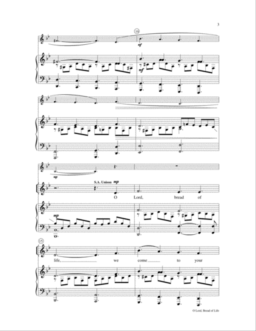 O Lord, Bread of Life 4-Part scores gallery preview page 3