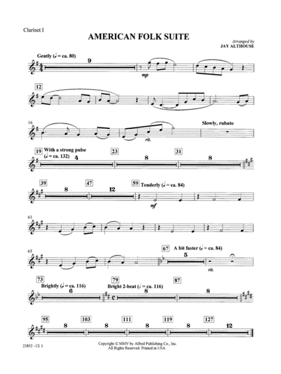 American Folk Suite: 1st B-flat Clarinet