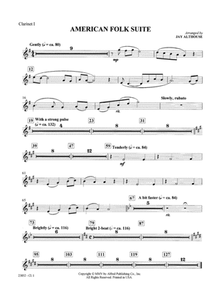 American Folk Suite: 1st B-flat Clarinet