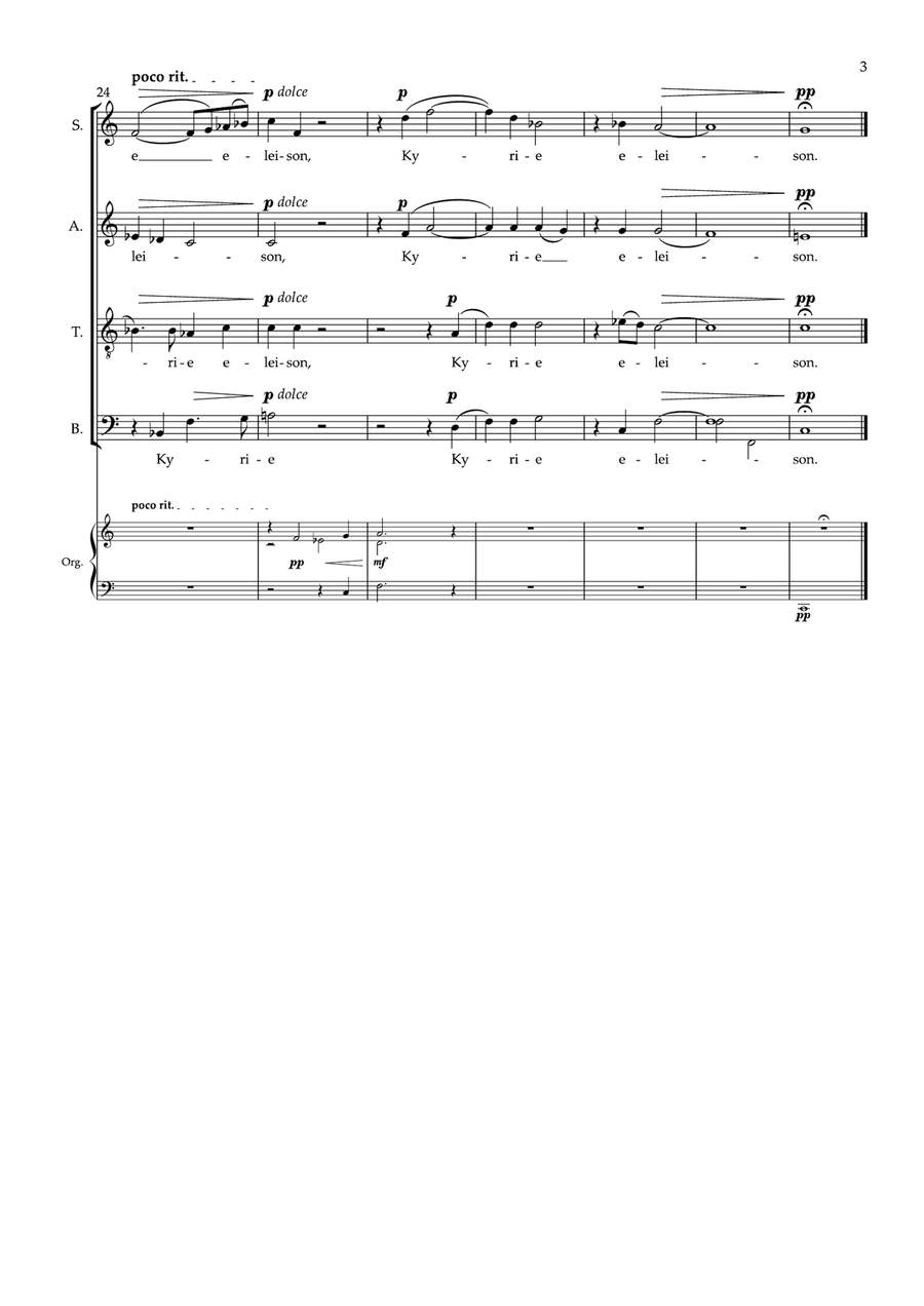 Short Mass (Kyrie, Sanctus & Benedictus, Agnus Dei)
