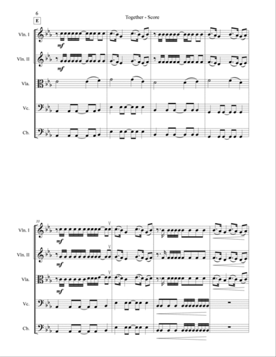 Together Together String Orchestra scores gallery preview page 6