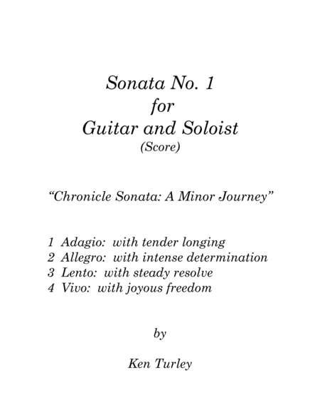 Duo Sonata No. 01 for Guitar and Flute "Chronicle Sonata: A Minor Journey" image number null