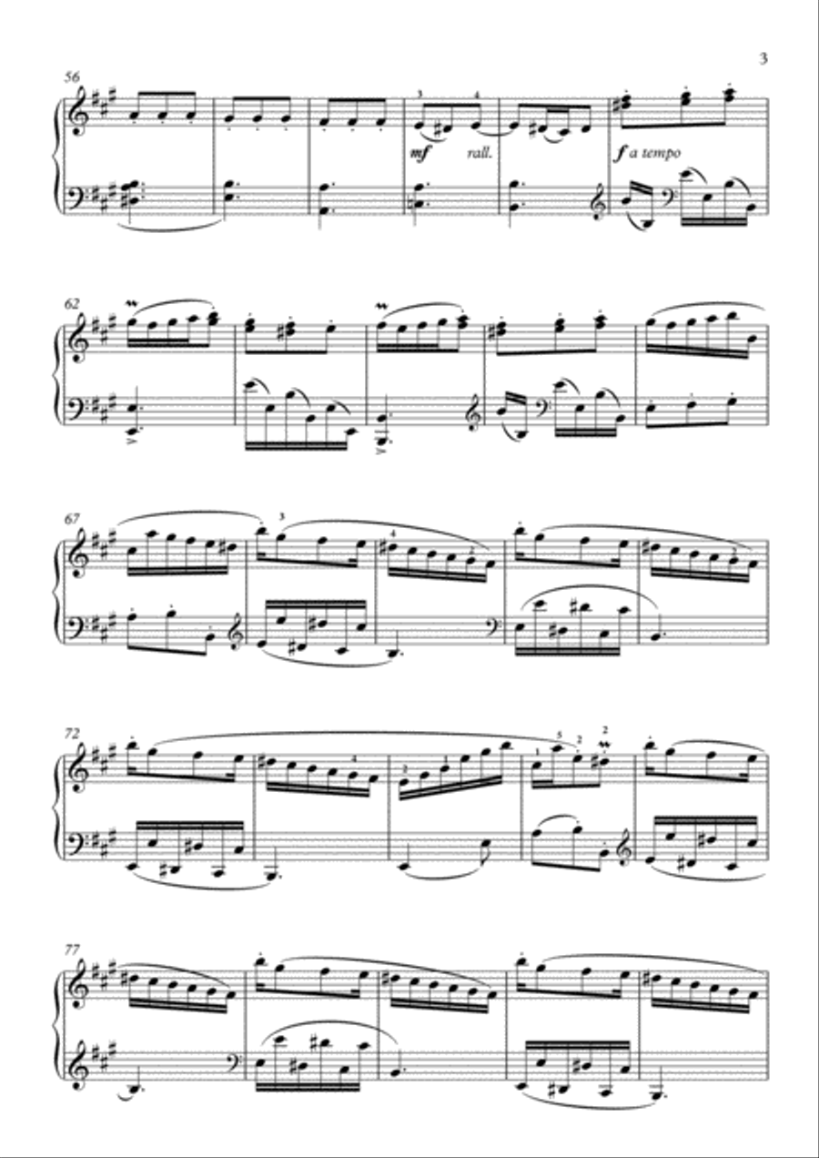 Scarlatti-Sonata in A-Major L.240 K.369(piano) Piano Solo scores gallery preview page 4