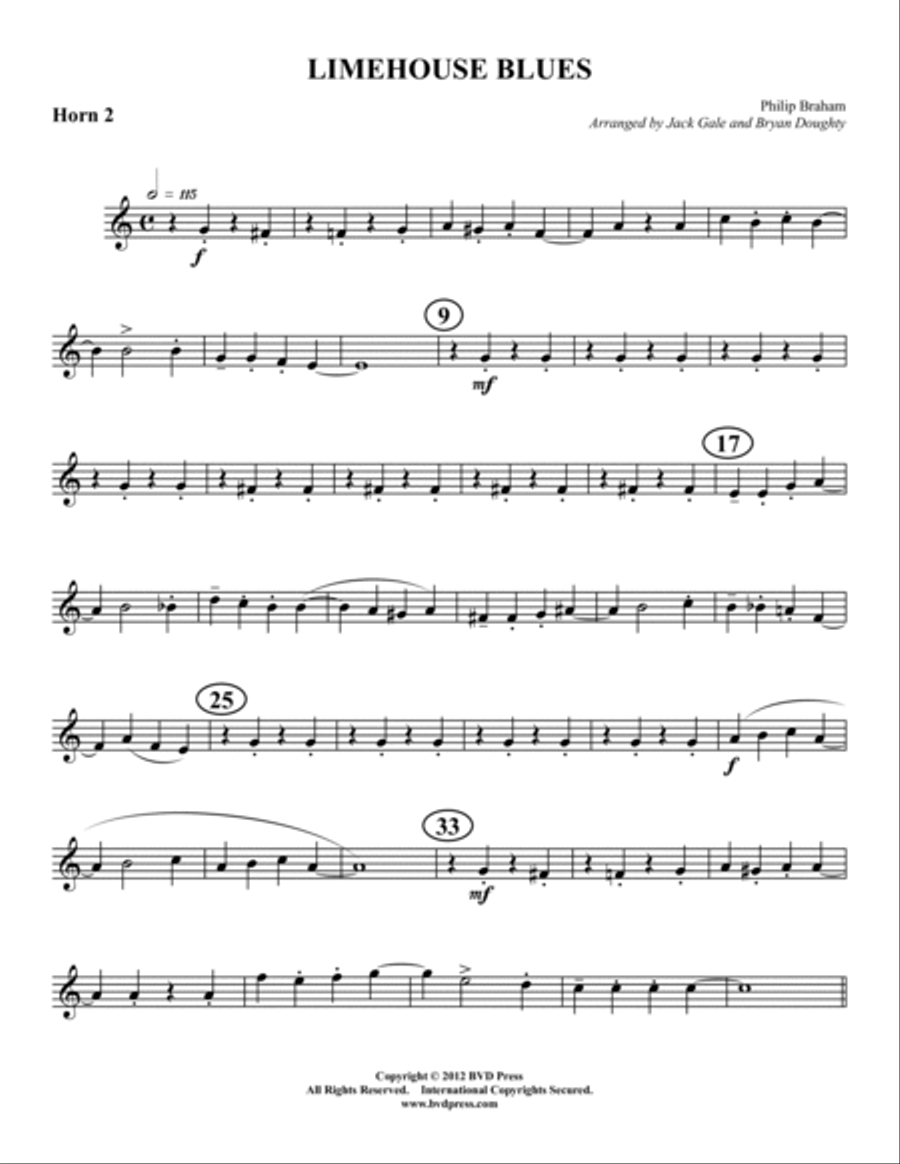 Limehouse Blues Limehouse Blues Horn scores gallery preview page 6