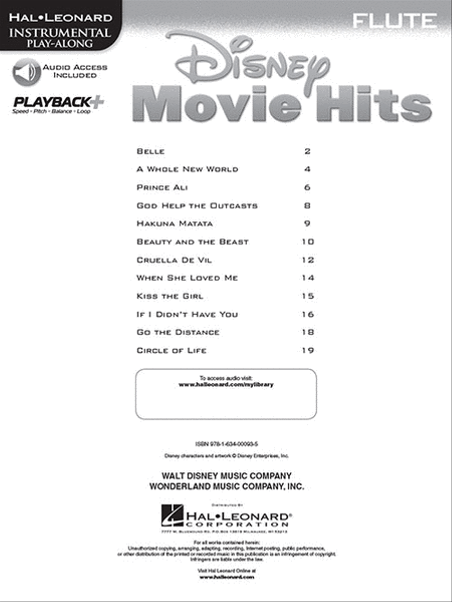 Disney Movie Hits for Flute Flute scores gallery preview page 2