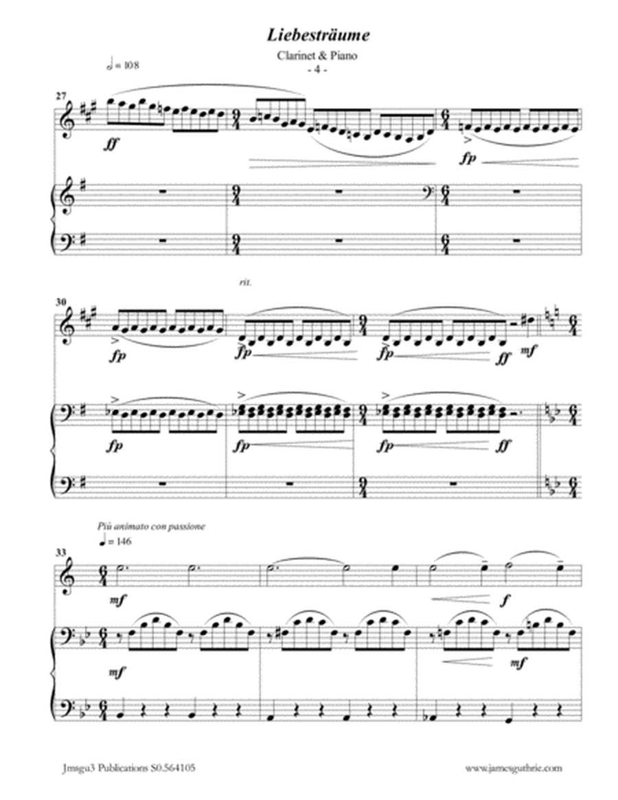 Liszt: Liebestraume for Clarinet & Piano image number null