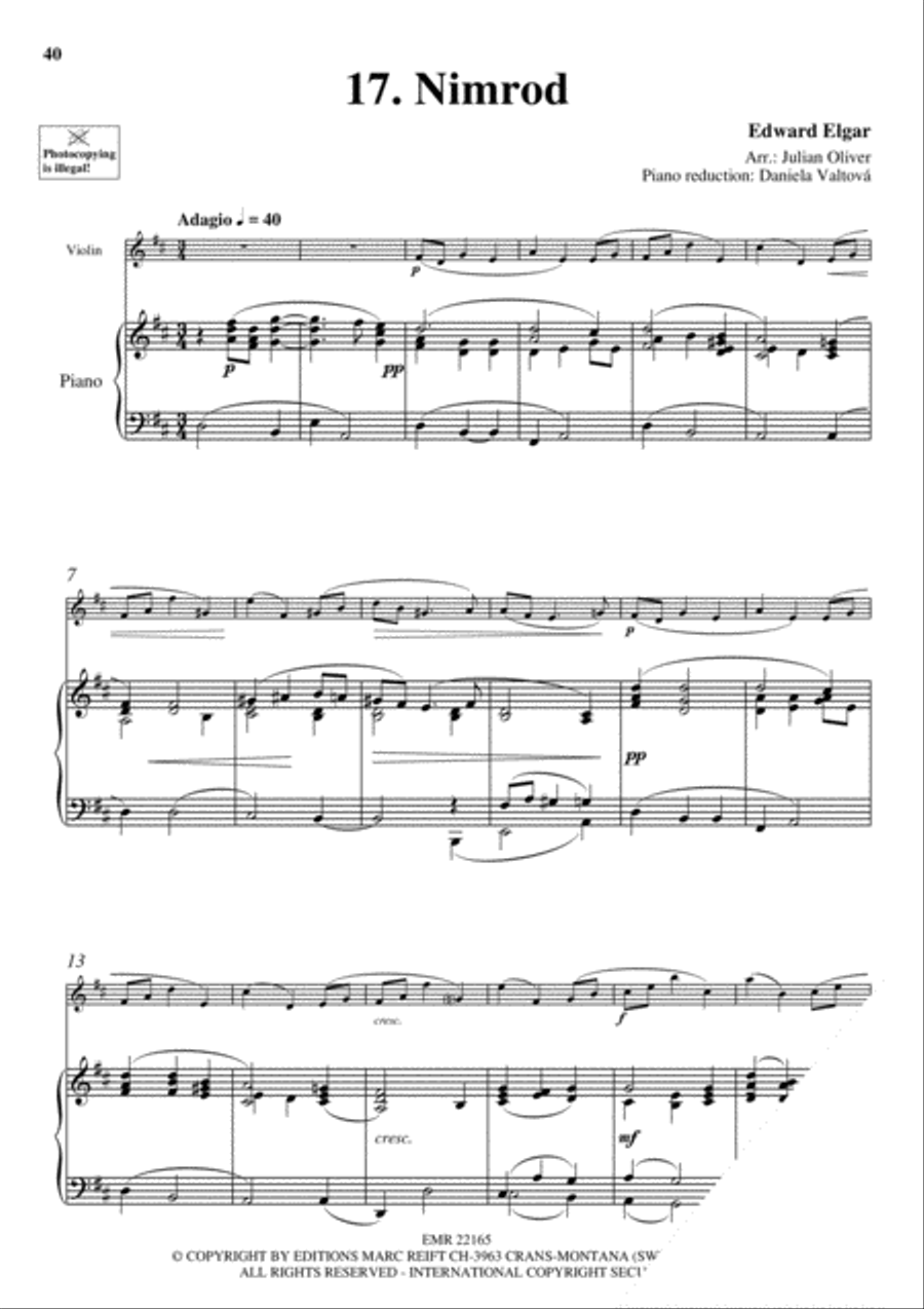 20 Greatest Slow Melodies Violin Solo scores gallery preview page 19