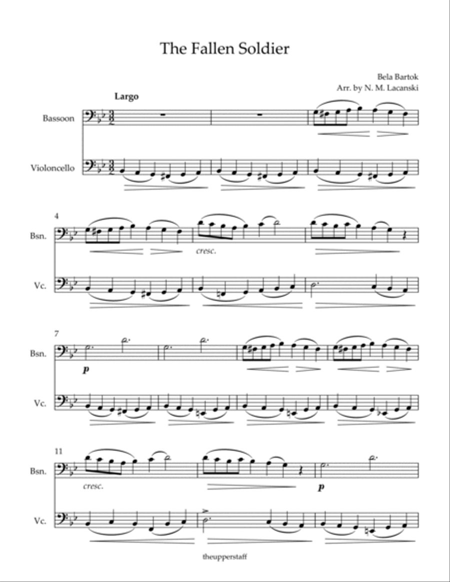 The Fallen Soldier The Fallen Soldier Bassoon scores gallery preview page 2
