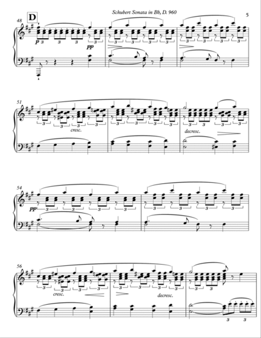 Sonata in Bb, D.960 I Molto moderato Piano Solo scores gallery preview page 5