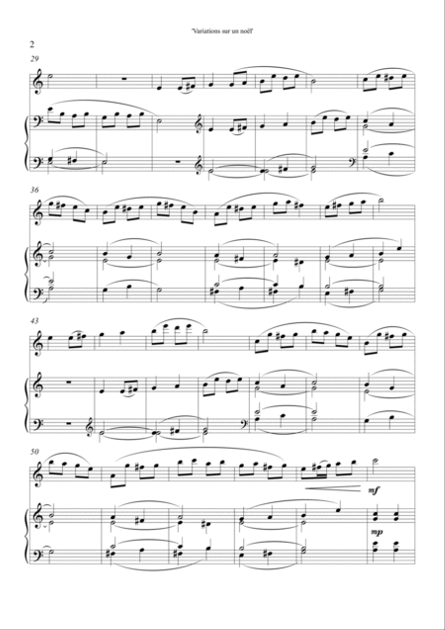 Variations sur un Noël Flute Solo scores gallery preview page 4
